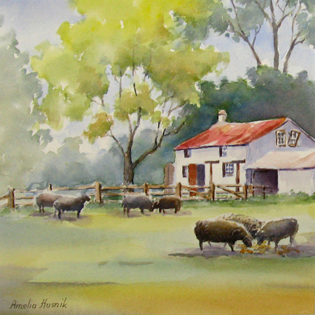 Breakfast - Watercolour - 9x9