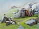 St Ives Rocks - Watercolour and Acrylic Ink - 11x15